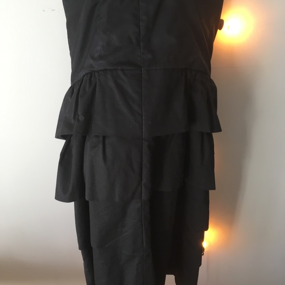 JCrew black strapless dress peplum silhouette - Picture 5 of 5